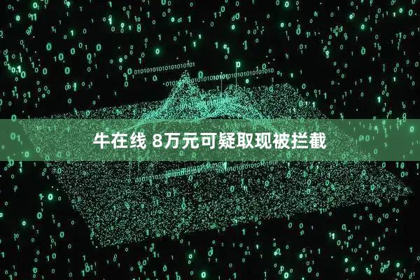牛在线 8万元可疑取现被拦截
